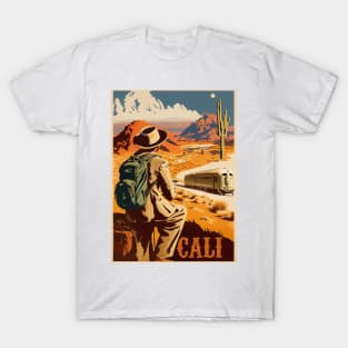 California Desert Vintage Travel Art Poster T-Shirt